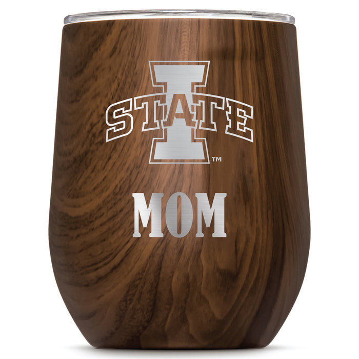 Corkcicle Stemless Wine Glass with Iowa State Cyclones Mom Primary Logo