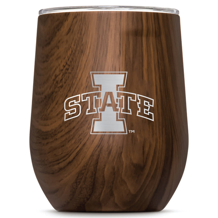 Corkcicle Stemless Wine Glass with Iowa State Cyclones Primary Logo