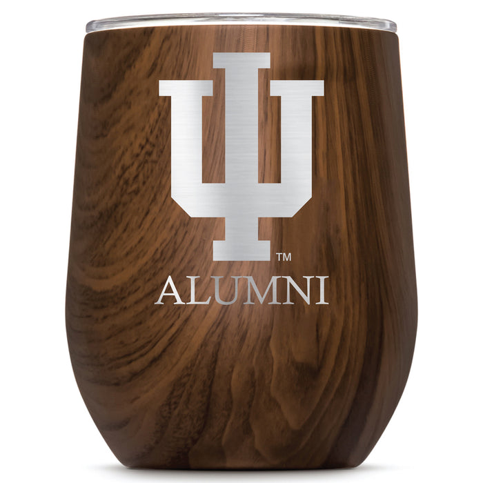 Corkcicle Stemless Wine Glass with Indiana Hoosiers Alumnit Primary Logo
