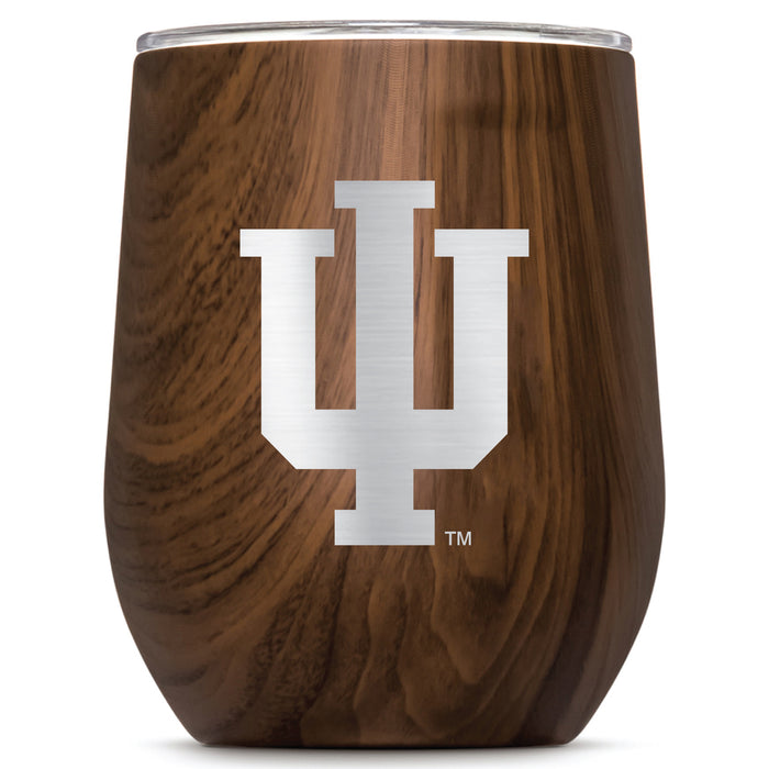 Corkcicle Stemless Wine Glass with Indiana Hoosiers Primary Logo