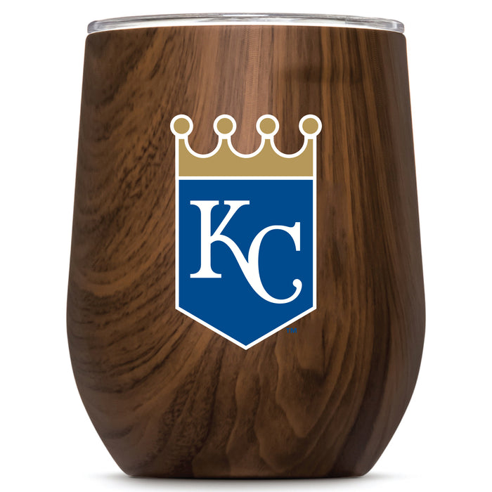 Corkcicle Stemless Wine Glass with Kansas City Royals Secondary Logo