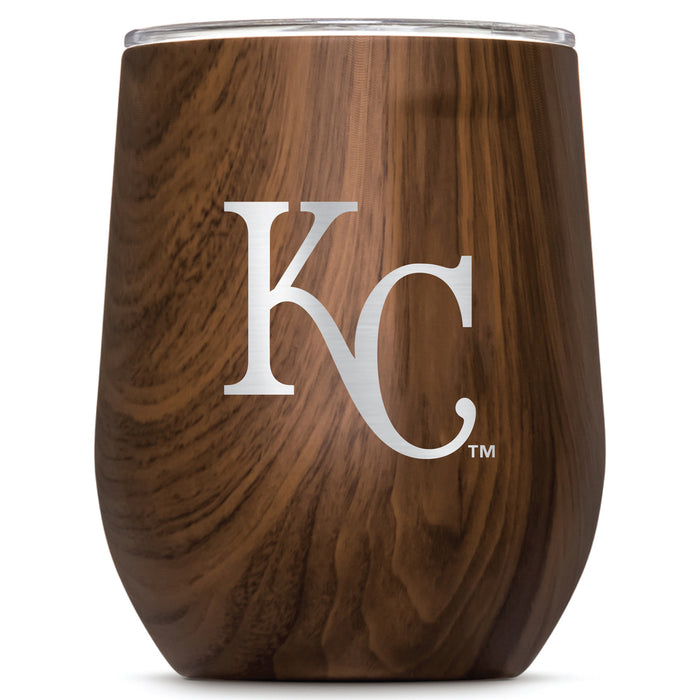 Corkcicle Stemless Wine Glass with Kansas City Royals Primary Logo