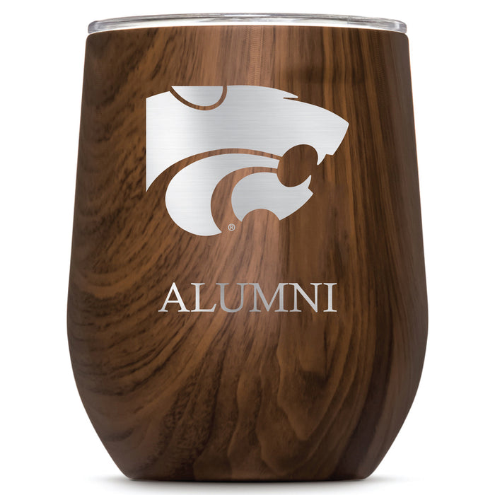 Corkcicle Stemless Wine Glass with Kansas State Wildcats Alumnit Primary Logo