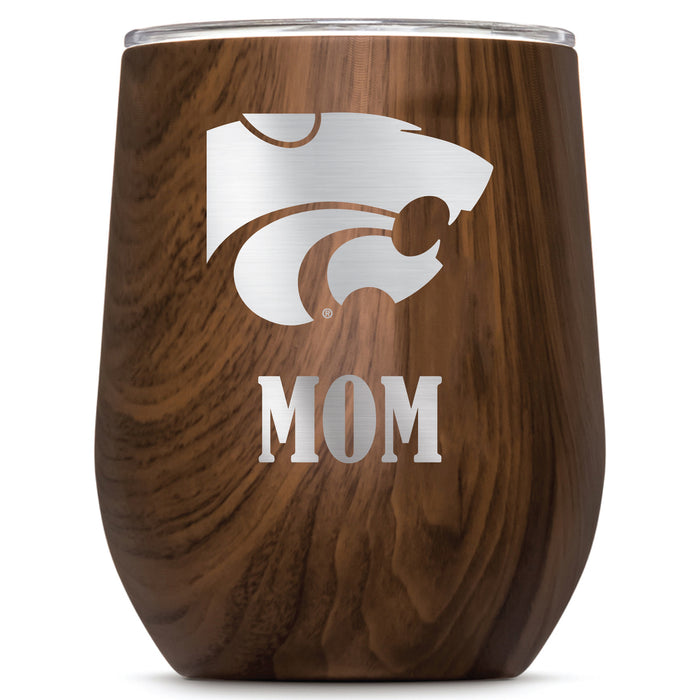 Corkcicle Stemless Wine Glass with Kansas State Wildcats Mom Primary Logo