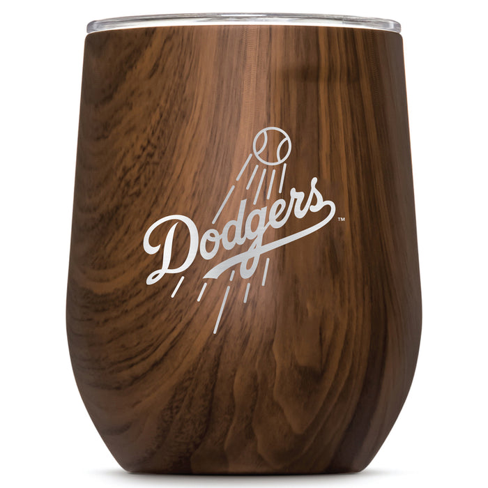 Corkcicle Stemless Wine Glass with Los Angeles Dodgers Secondary Etched Logo