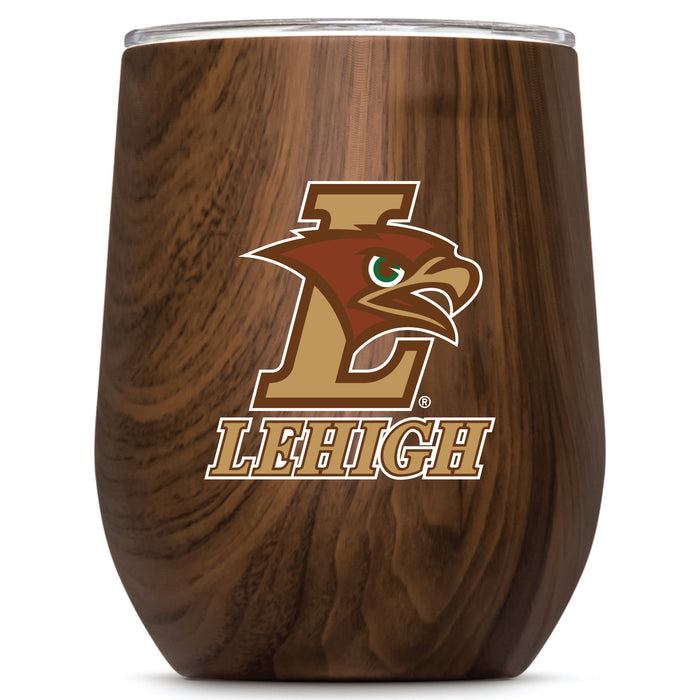 Corkcicle Stemless Wine Glass with Lehigh Mountain Hawks Primary Logo
