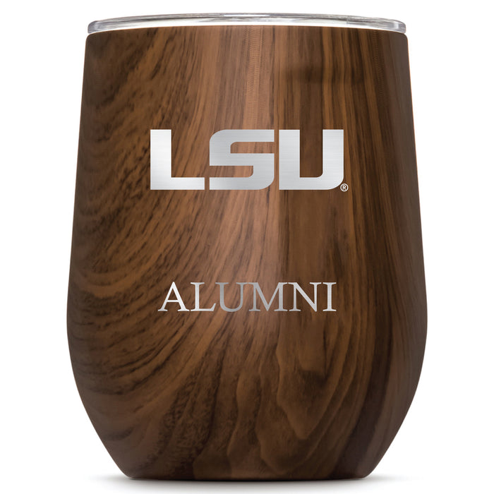 Corkcicle Stemless Wine Glass with LSU Tigers Alumnit Primary Logo