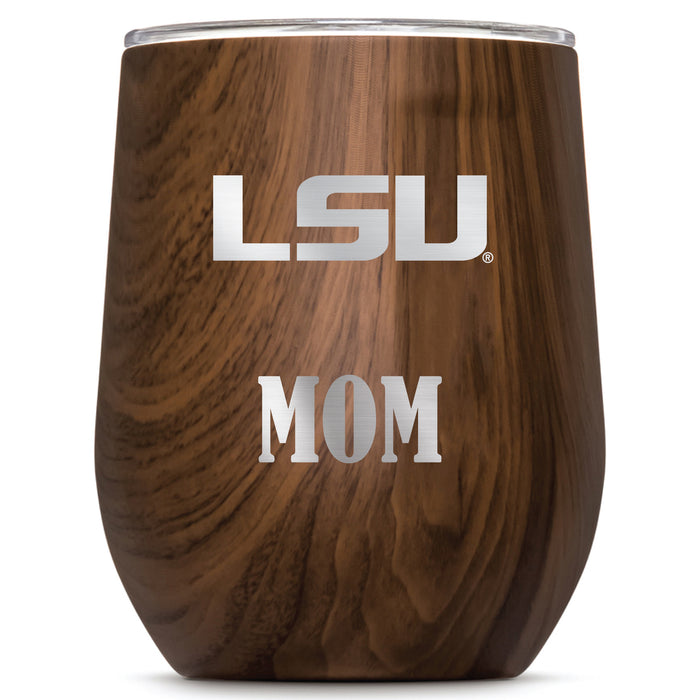 Corkcicle Stemless Wine Glass with LSU Tigers Mom Primary Logo