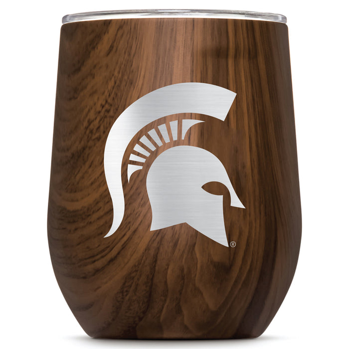 Corkcicle Stemless Wine Glass with Michigan State Spartans Primary Logo