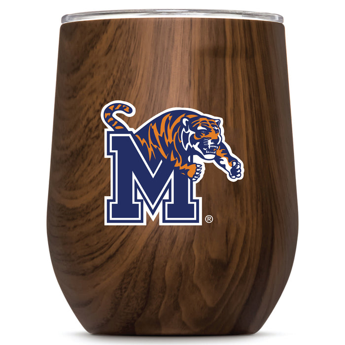 Corkcicle Stemless Wine Glass with Memphis Tigers Primary Logo