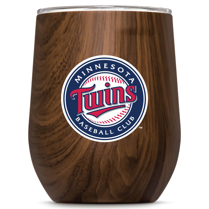 Corkcicle Stemless Wine Glass with Minnesota Twins Primary Logo