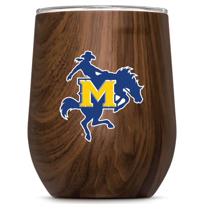 Corkcicle Stemless Wine Glass with McNeese State Cowboys Primary Logo