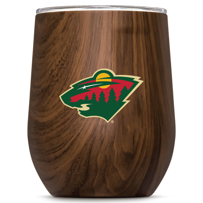 Corkcicle Stemless Wine Glass with Minnesota Wild Primary Logo