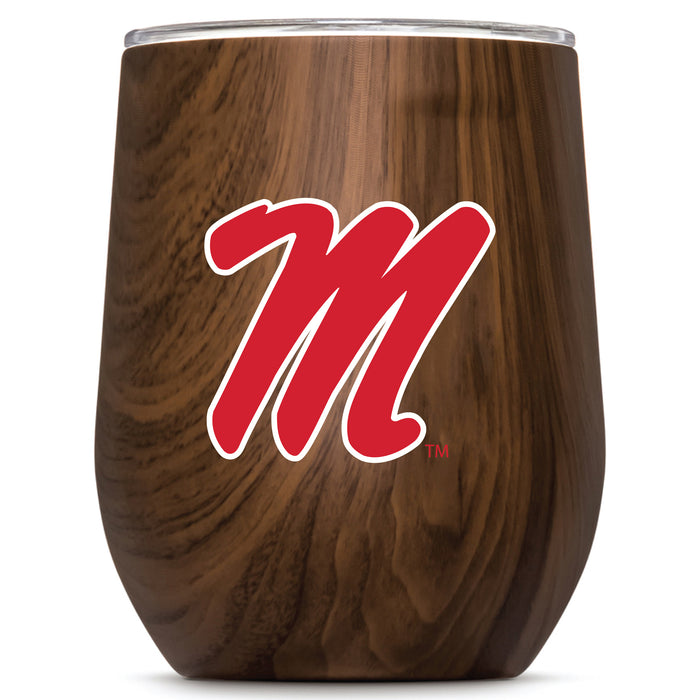 Corkcicle Stemless Wine Glass with Mississippi Ole Miss Secondary Logo
