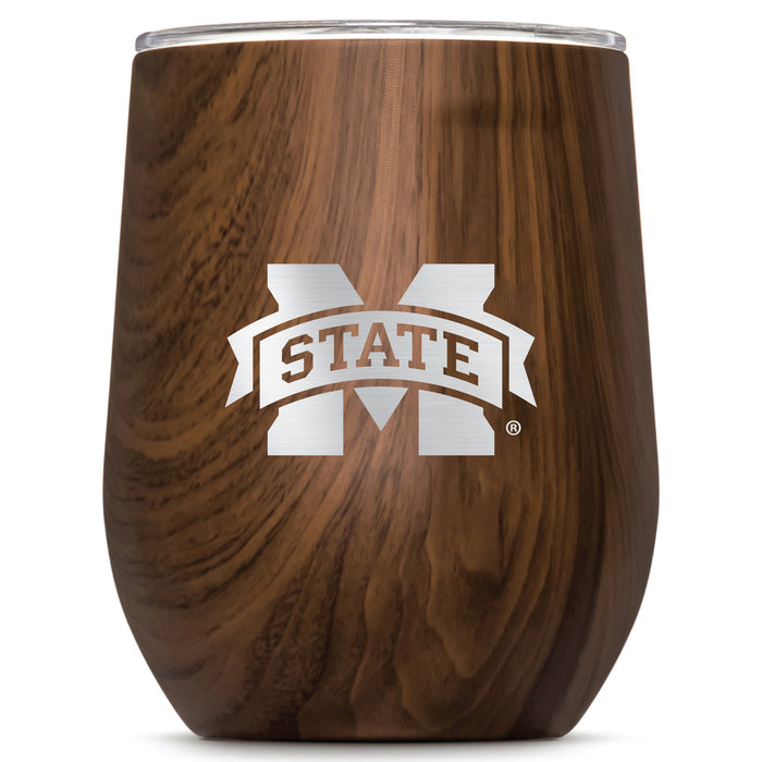 Corkcicle Stemless Wine Glass with Mississippi State Bulldogs Primary Logo