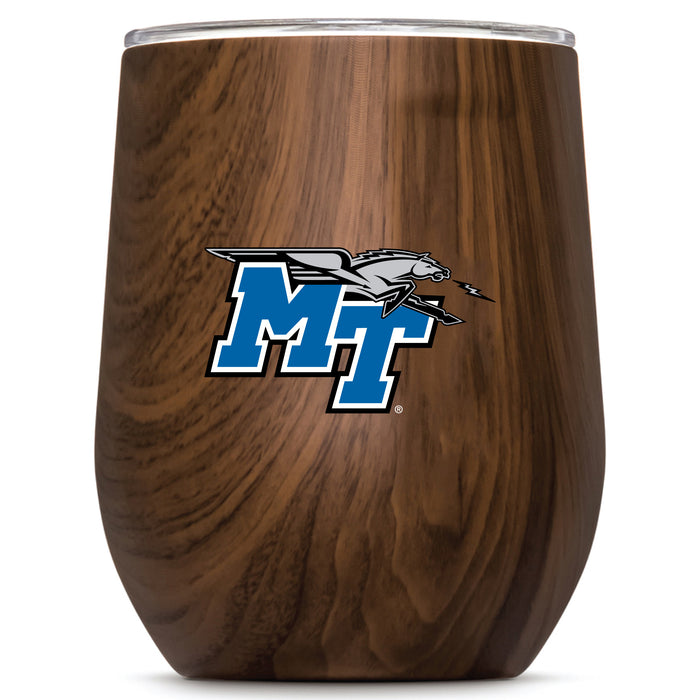 Corkcicle Stemless Wine Glass with Middle Tennessee State Blue Raiders Primary Logo