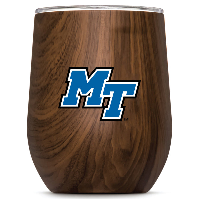 Corkcicle Stemless Wine Glass with Middle Tennessee State Blue Raiders Secondary Logo