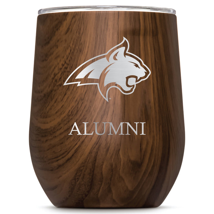 Corkcicle Stemless Wine Glass with Montana State Bobcats Alumnit Primary Logo