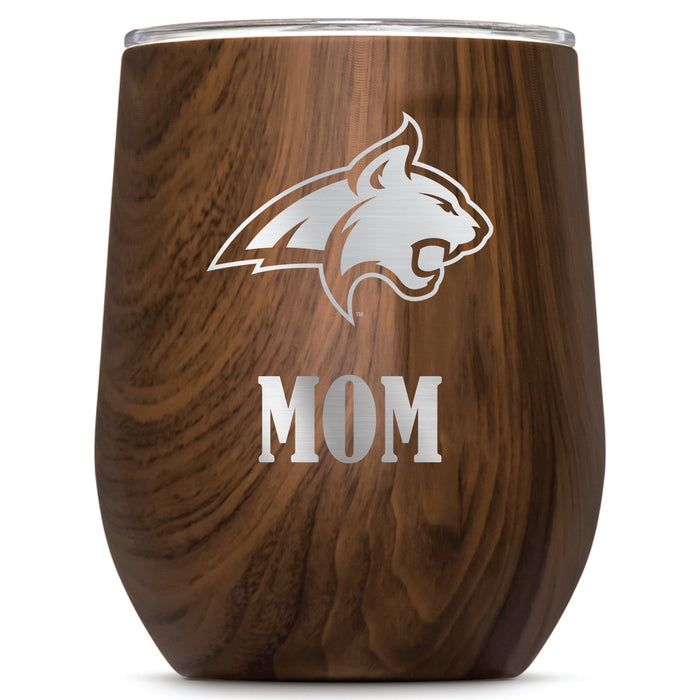 Corkcicle Stemless Wine Glass with Montana State Bobcats Mom Primary Logo