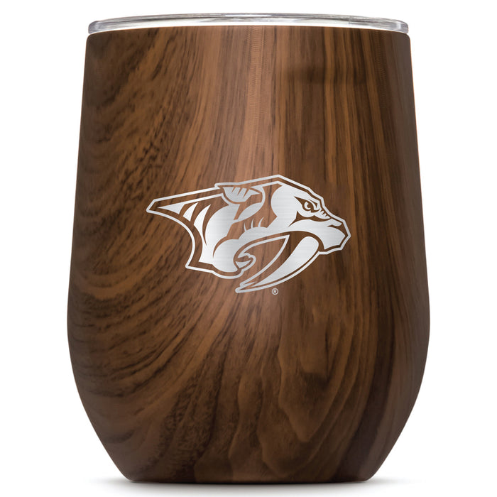 Corkcicle Stemless Wine Glass with Nashville Predators Primary Logo