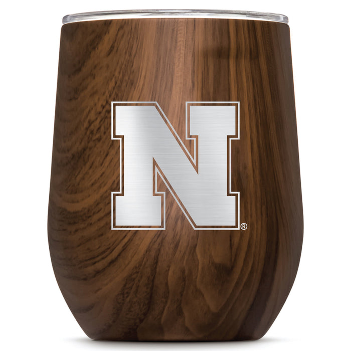 Corkcicle Stemless Wine Glass with Nebraska Cornhuskers Primary Logo