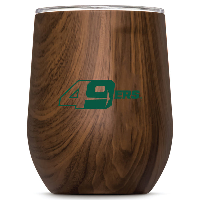 Corkcicle Stemless Wine Glass with Charlotte 49ers Secondary Logo