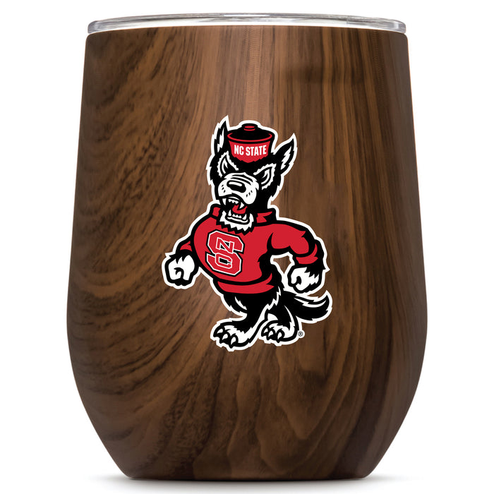 Corkcicle Stemless Wine Glass with NC State Wolfpack Secondary Logo