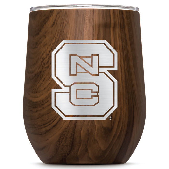 Corkcicle Stemless Wine Glass with NC State Wolfpack Primary Logo