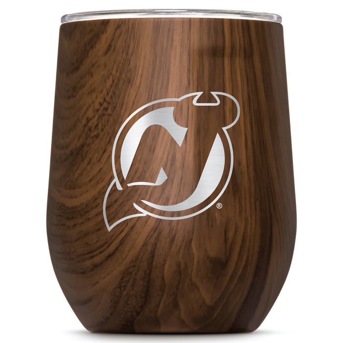 Corkcicle Stemless Wine Glass with New Jersey Devils Primary Logo