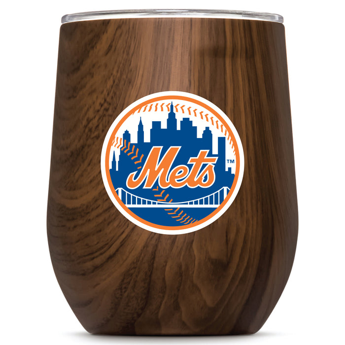 Corkcicle Stemless Wine Glass with New York Mets Secondary Logo