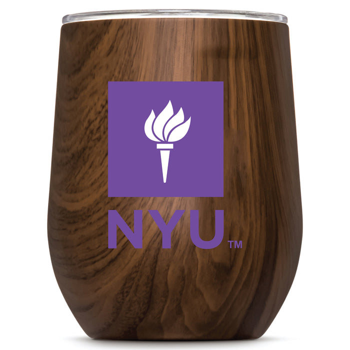 Corkcicle Stemless Wine Glass with NYU Primary Logo