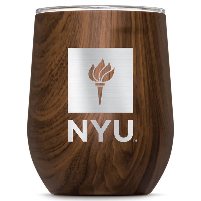 Corkcicle Stemless Wine Glass with NYU Primary Logo