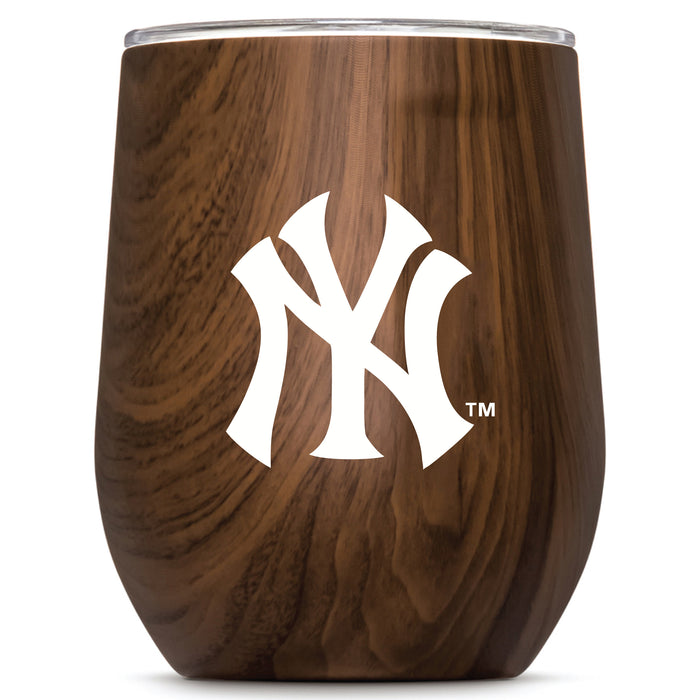 Corkcicle Stemless Wine Glass with New York Yankees Primary Logo