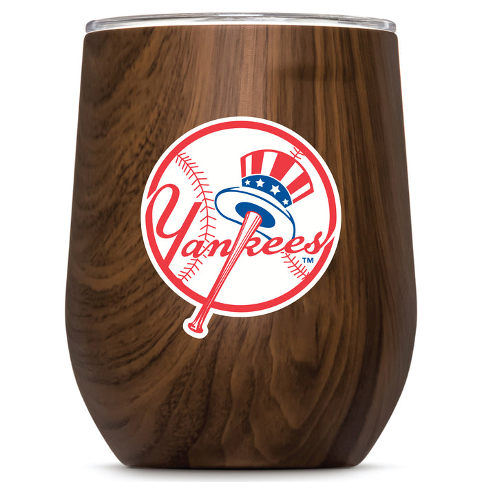 Corkcicle Stemless Wine Glass with New York Yankees Secondary Logo