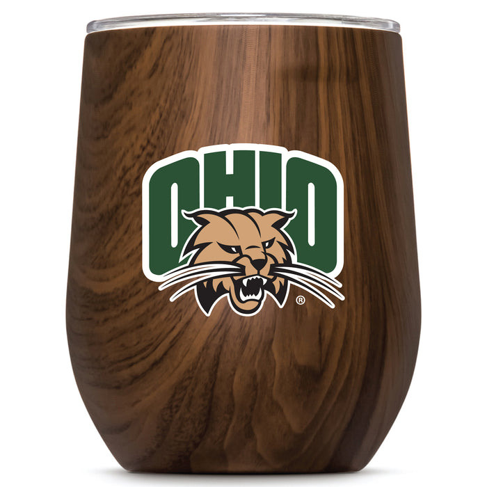 Corkcicle Stemless Wine Glass with Ohio University Bobcats Primary Logo