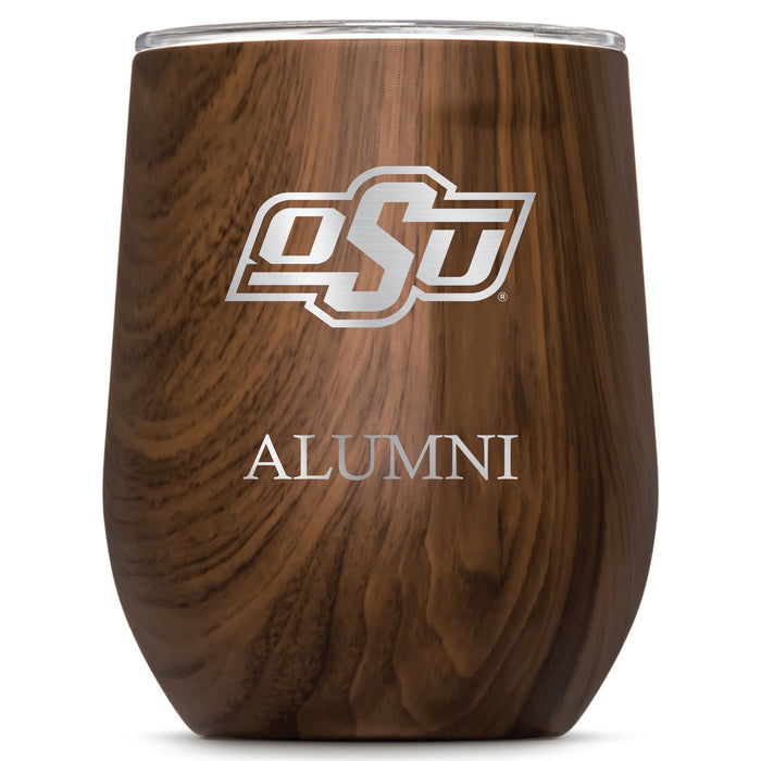 Corkcicle Stemless Wine Glass with Oklahoma State Cowboys Alumnit Primary Logo