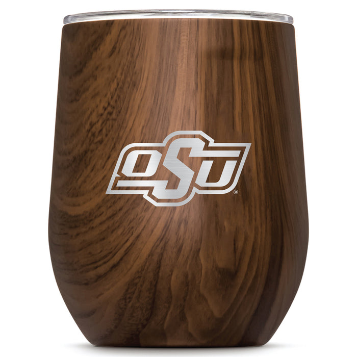 Corkcicle Stemless Wine Glass with Oklahoma State Cowboys Primary Logo