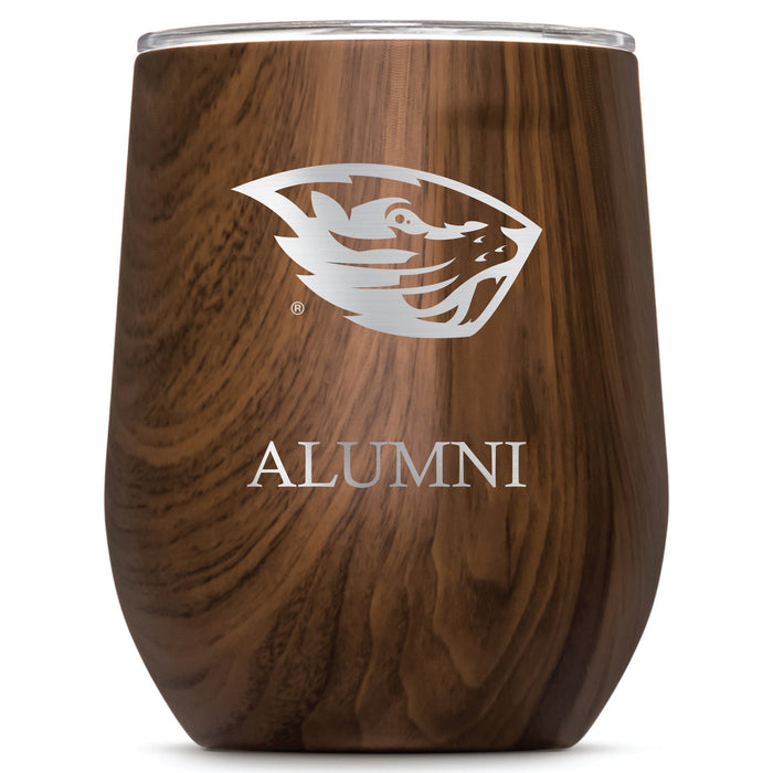 Corkcicle Stemless Wine Glass with Oregon State Beavers Alumnit Primary Logo