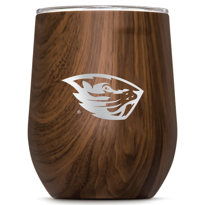 Corkcicle Stemless Wine Glass with Oregon State Beavers Primary Logo