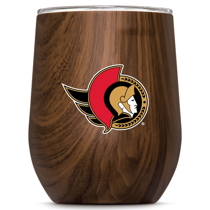 Corkcicle Stemless Wine Glass with Ottawa Senators Primary Logo