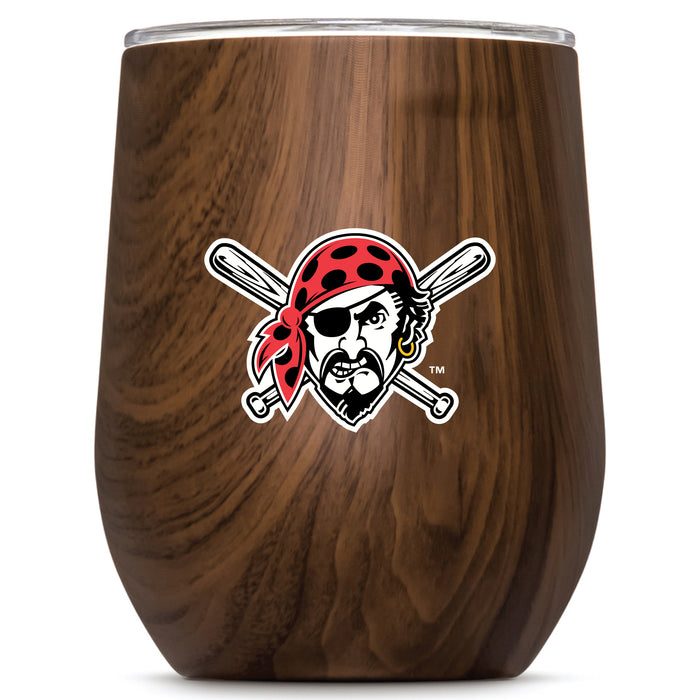 Corkcicle Stemless Wine Glass with Pittsburgh Pirates Secondary Logo