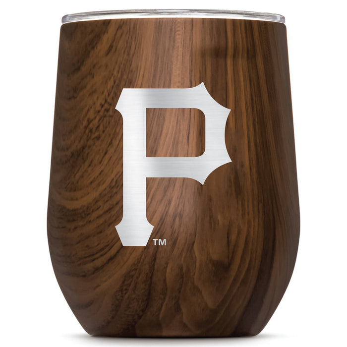 Corkcicle Stemless Wine Glass with Pittsburgh Pirates Primary Logo