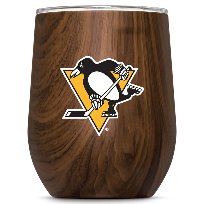 Corkcicle Stemless Wine Glass with Pittsburgh Penguins Primary Logo