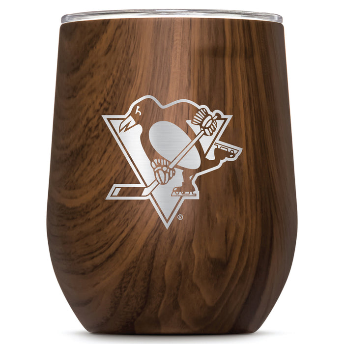 Corkcicle Stemless Wine Glass with Pittsburgh Penguins Primary Logo