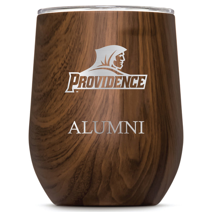 Corkcicle Stemless Wine Glass with Providence Friars Alumnit Primary Logo