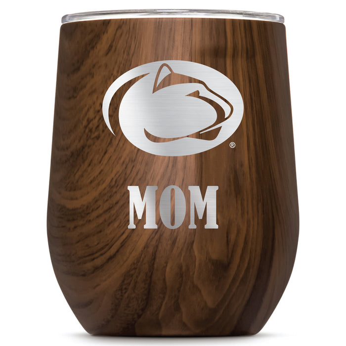 Corkcicle Stemless Wine Glass with Penn State Nittany Lions Mom Primary Logo