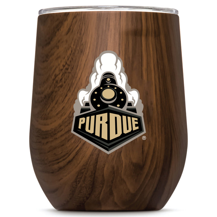 Corkcicle Stemless Wine Glass with Purdue Boilermakers Secondary Logo