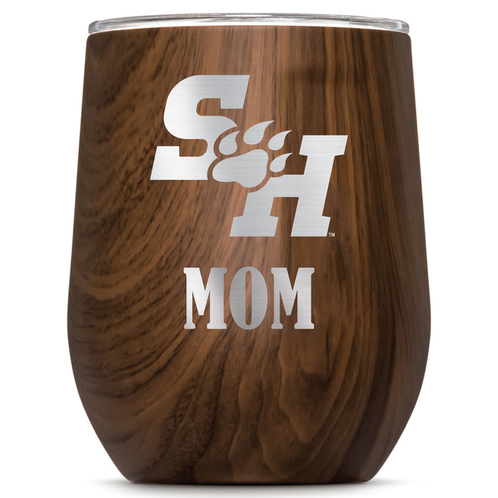 Corkcicle Stemless Wine Glass with Sam Houston State Bearkats Mom Primary Logo