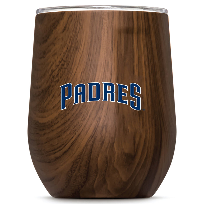 Corkcicle Stemless Wine Glass with San Diego Padres Secondary Logo