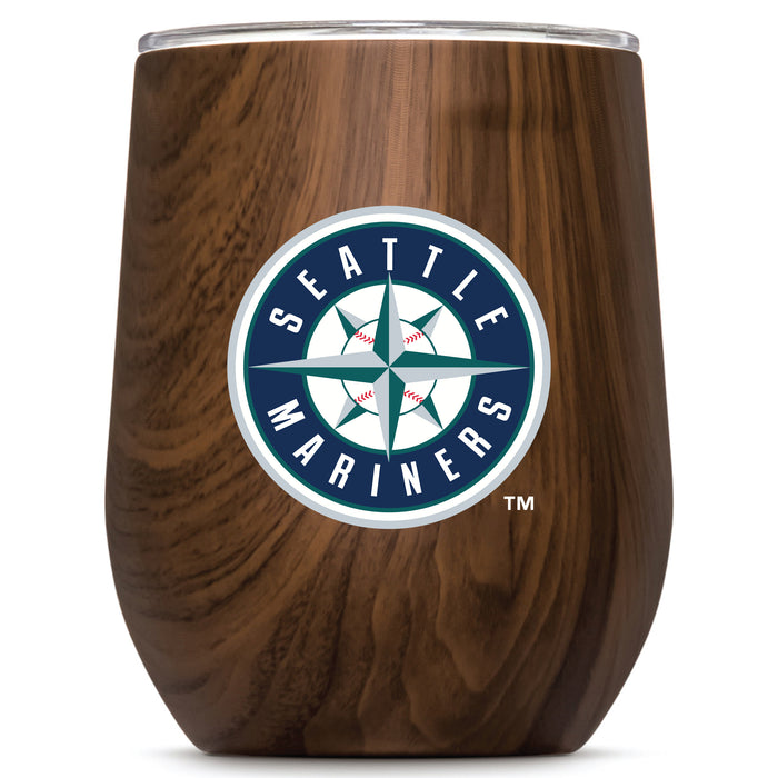 Corkcicle Stemless Wine Glass with Seattle Mariners Primary Logo